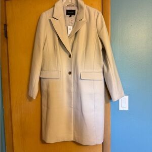 Banana Republic Factory Cream Double Cloth Coat